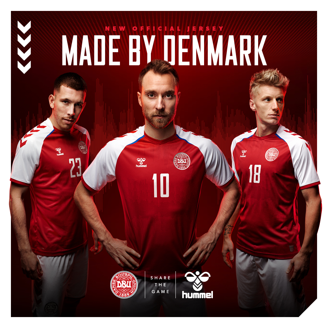 Camisola principal dinamarquesa no Euro 2020