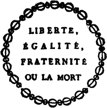 «Liberté, Égalité, Fraternité» no «La guillotine en 1793»